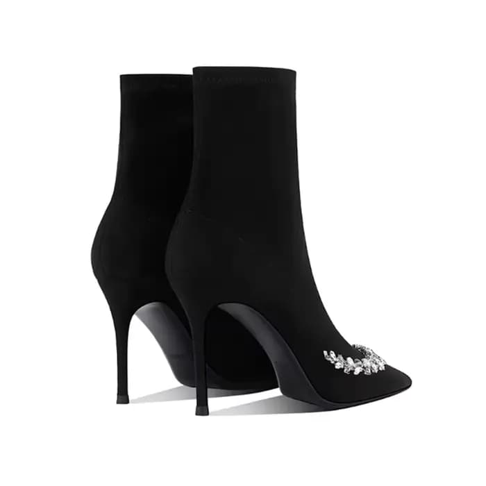 Talons hauts en cuir véritable pour femmes