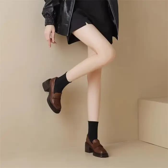 Femmes chaussures à talons hauts 2025 rétro printemps automne Performance casual