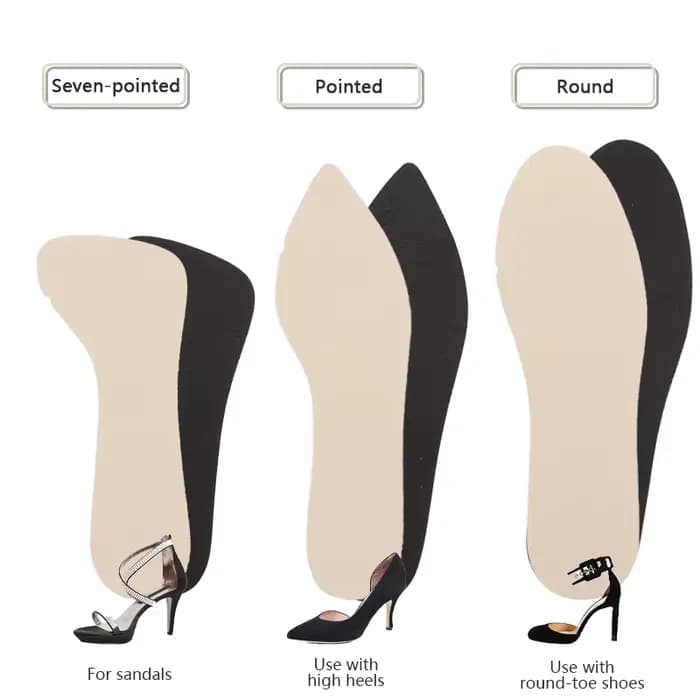 Semelle intérieure en cuir pour chaussures sandales talons hauts demi-coussinets insérer antidérapant femmes Ultra-mince absorbant la sueur respirant peut être collé