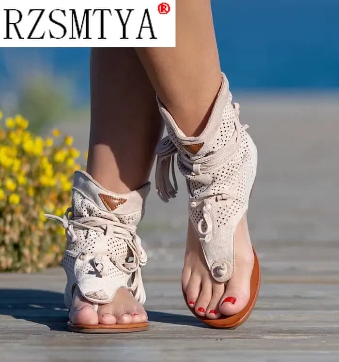 Sandales rétro style gladiateur pour femmes