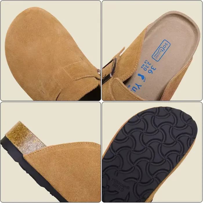 Chaussures en cuir véritable pour femmes