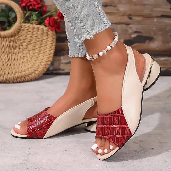 Sandales de luxe décontractées en cuir pour femmes