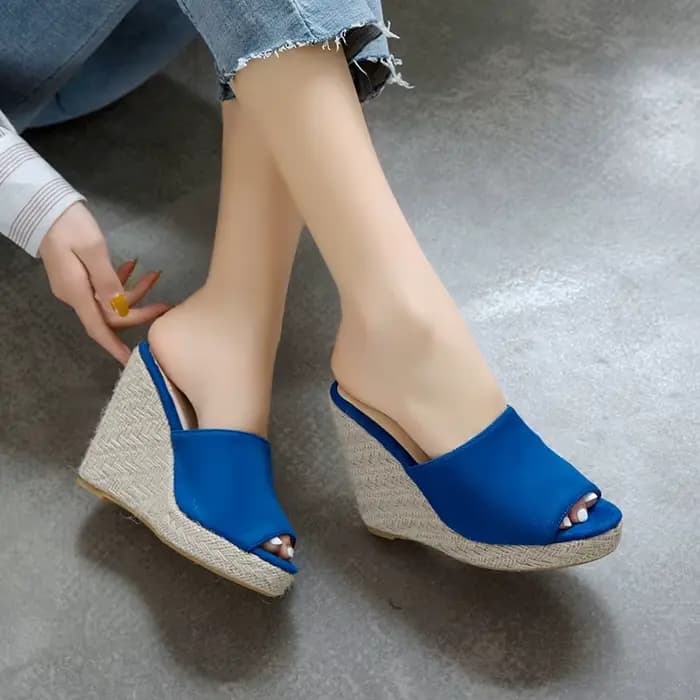 Optique-Pantoufles à plateforme astronomique pour femmes, mules à talons compensés, sandales d'été, Parker ouvert, chaussures à talons hauts, dames, grande taille