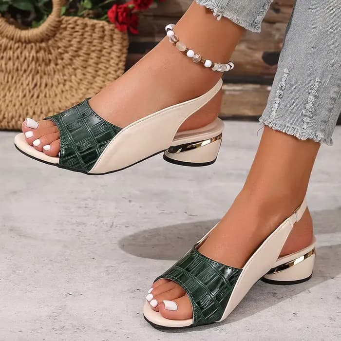 Sandales de luxe décontractées en cuir pour femmes