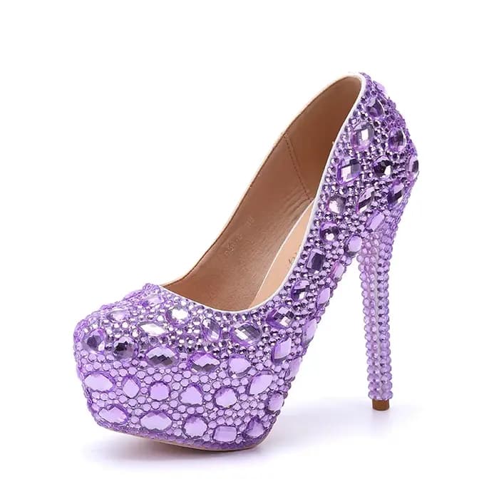 Escarpins Sexy à plateforme en strass pour femmes