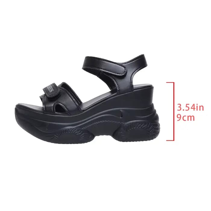 Sandales Grande Taille Femme Tendance Été 2026 Nouveauté Polyvalente Chaussures de Père à Semelle Épaisse Style Fée Célèbres sur Internet Plateforme PU Romaines