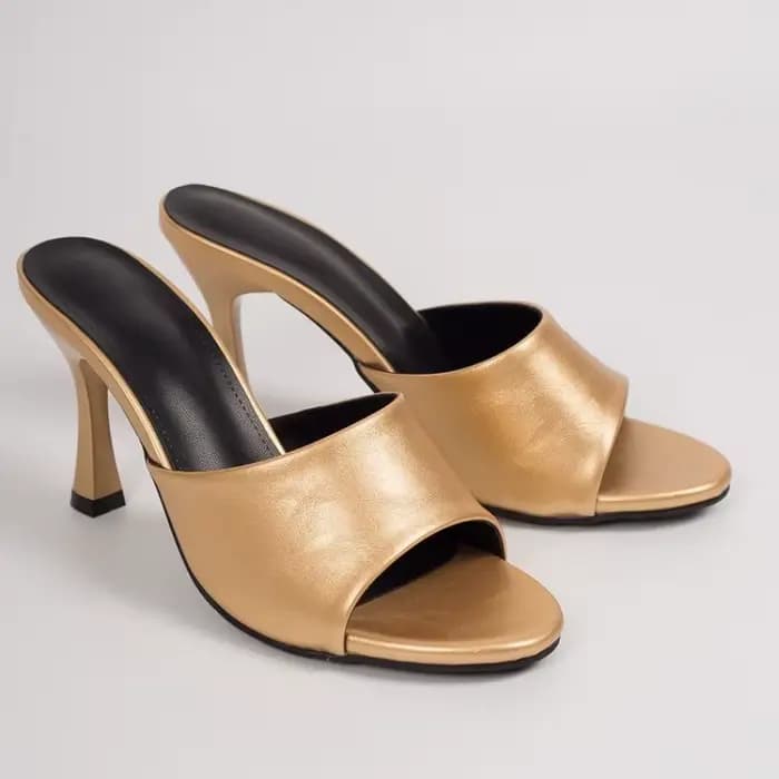 Sandales à talons hauts pour femmes, nouvelle collection Printemps-Été 2026, effet cuir peint, style élégant et tendance, portables en extérieur, antidérapantes
