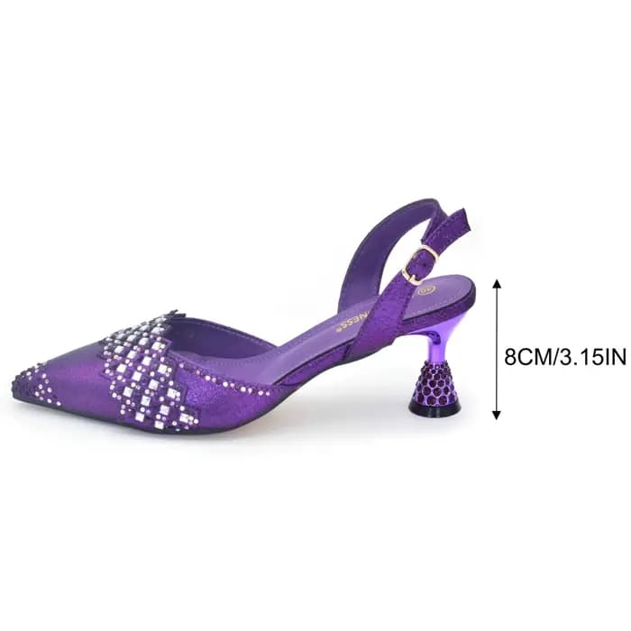 Ensemble de chaussures et sacs violets pour femmes