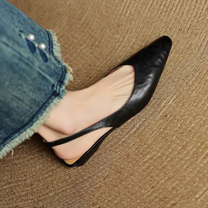 2025 nouveau été femmes Mules en cuir véritable