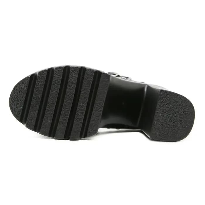 Gdgydh escarpins à plateforme de Style Punk rétro pour femmes clouté boucle de cheville sangle chaussures habillées à