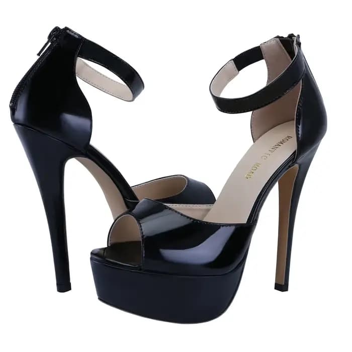 Femmes sandales nouveau Sexy 14CM plate-forme Super talons aiguilles bout ouvert bride à la cheville sandale gladiateur robe de soirée chaussures de mariage