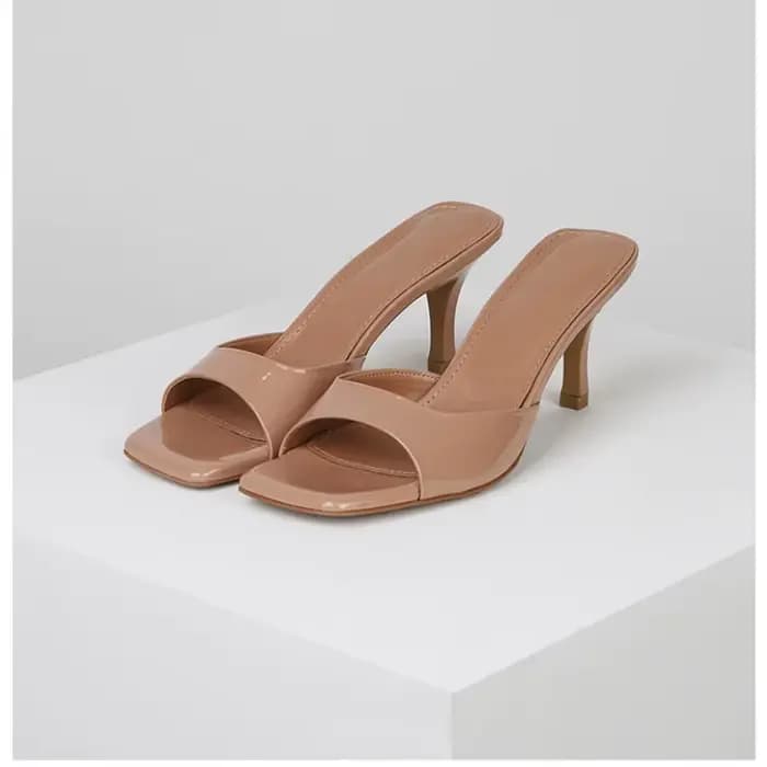 Sandales à talons hauts pour femmes, nouveau style d'été, bout carré, bout ouvert, élégantes, décontractées, confortables, noires