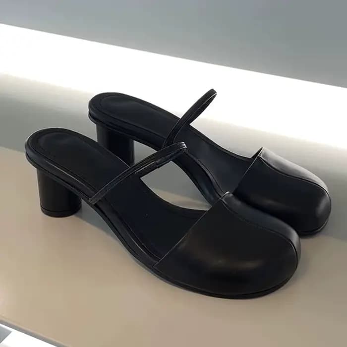 Mules d'été à bout couvert pour femmes