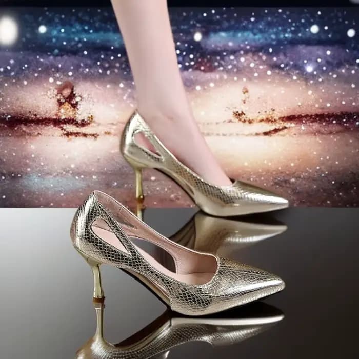 Nouvelles Chaussures à Talons Hauts 2026 – Escarpins Pointus à Bout Ouvert et Découpes