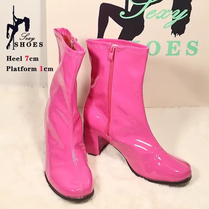 Bottes courtes zippées à talons hauts pour femmes