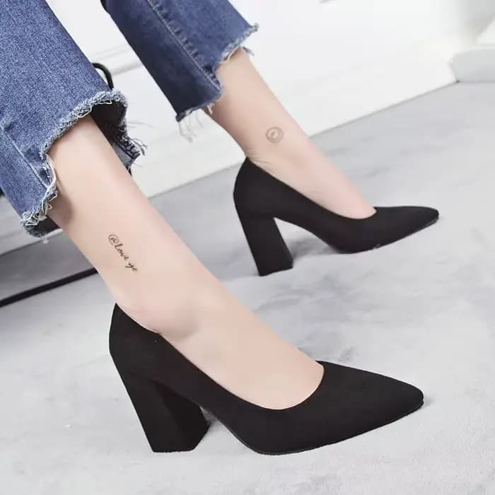 Chaussures pour femmes 2025 mocassins à bout rond noir talon Super haut dames