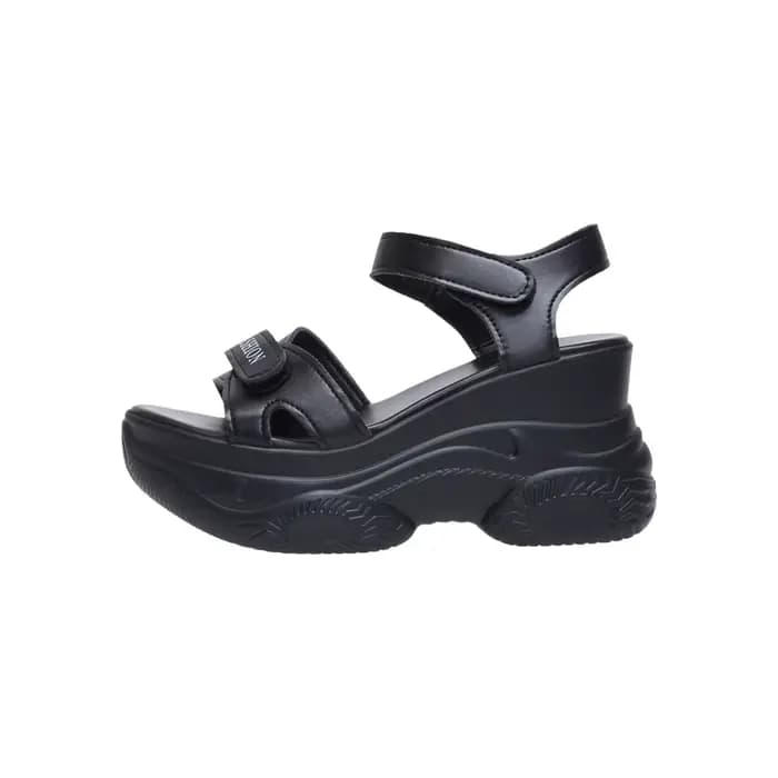Sandales Grande Taille Femme Tendance Été 2026 Nouveauté Polyvalente Chaussures de Père à Semelle Épaisse Style Fée Célèbres sur Internet Plateforme PU Romaines