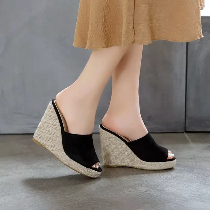 Optique-Pantoufles à plateforme astronomique pour femmes, mules à talons compensés, sandales d'été, Parker ouvert, chaussures à talons hauts, dames, grande taille