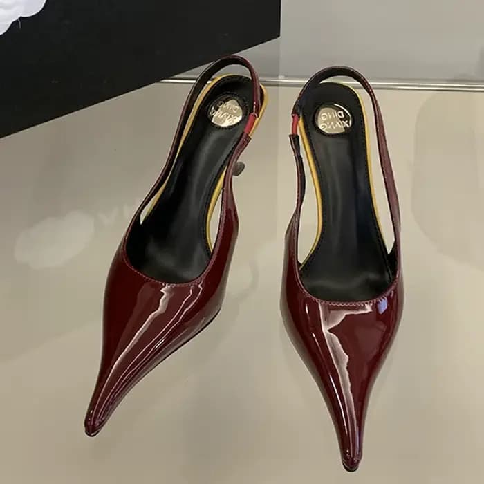 Escarpins sexy Eilyken en cuir verni à bout pointu pour femme – Chaussures élégantes et tendance pour banquets