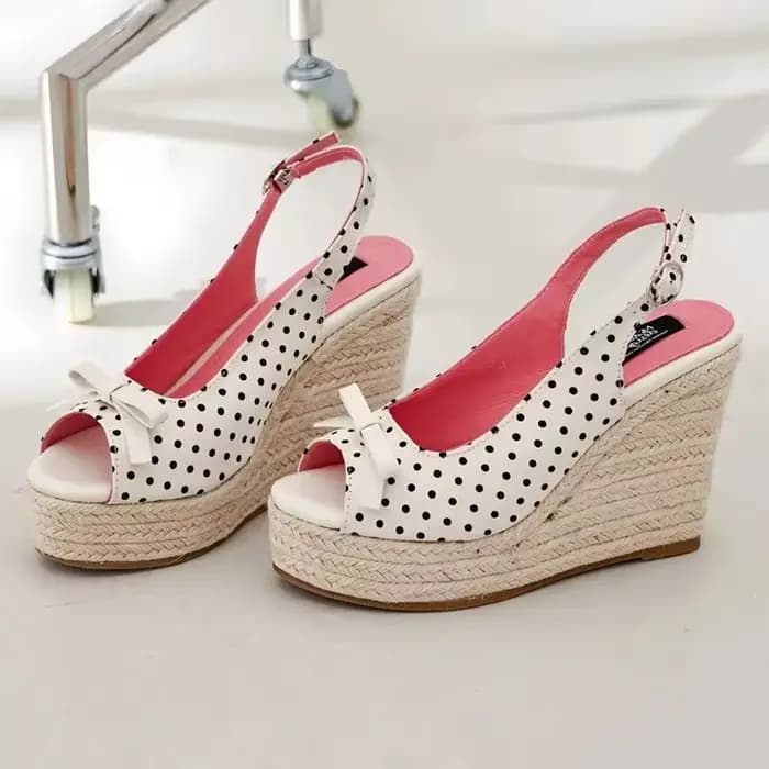 FANIECES Sandales compensées à plateforme pour femme, style créateur, en tressage de paille, à talon