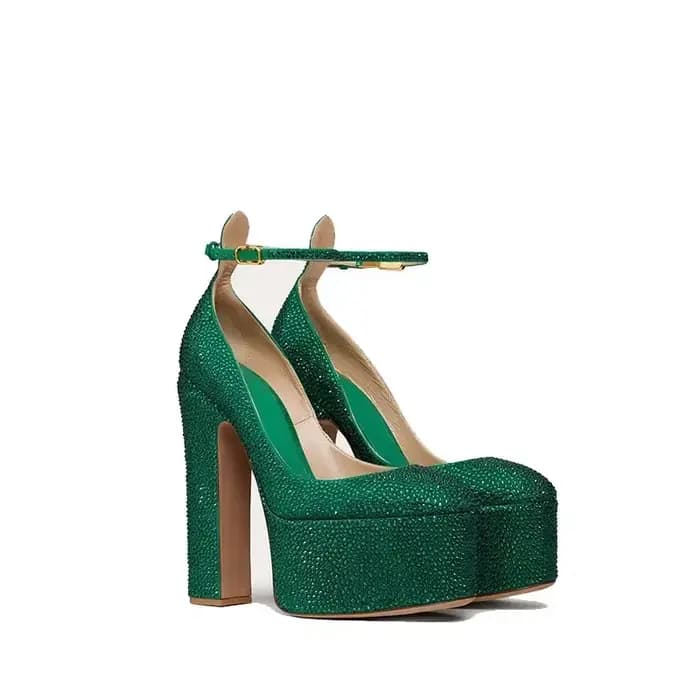 Bottines Chelsea argentées à talons hauts pour femmes, bottines à plateforme, bout carré avec décor