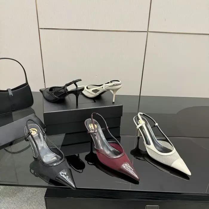 Nouvelles sandales européennes de haute couture 2026 à talons aiguilles, en tissu maillé assorti, à bout pointu, sexy et respirantes
