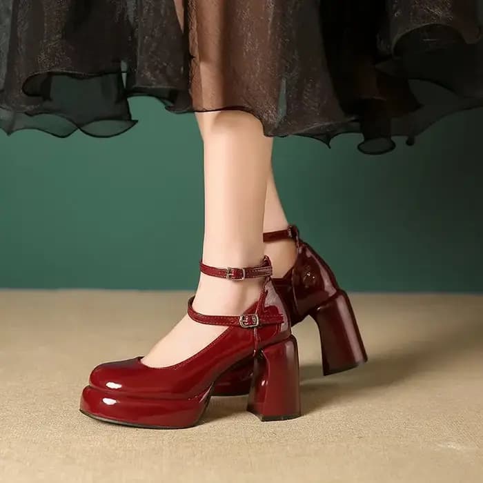 Mary Jane pompes pour femmes filles mode tout nouveau talon épais robe de mariée chaussures printemps nouvelles