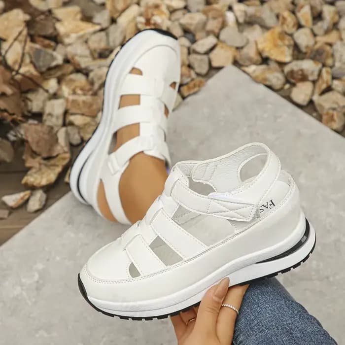 Chaussures pour femmes d'été 2025 sandales pour femmes à bout fermé Rome sandales décontractées femmes plate-forme creuse compensées femme Sandalias De Mujer