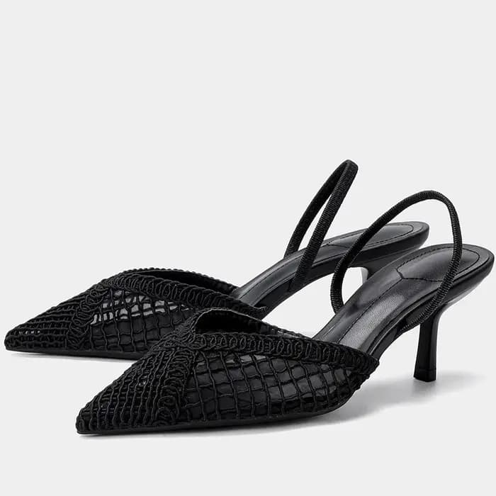 Escarpins confortables en maille tissée pour femme