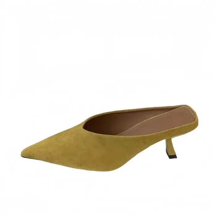 Bout pointu femmes pantoufles talons hauts robe De luxe Mules chaussures mode Sexy pompes 2025 été élégant concepteur Zapatos De Mujer