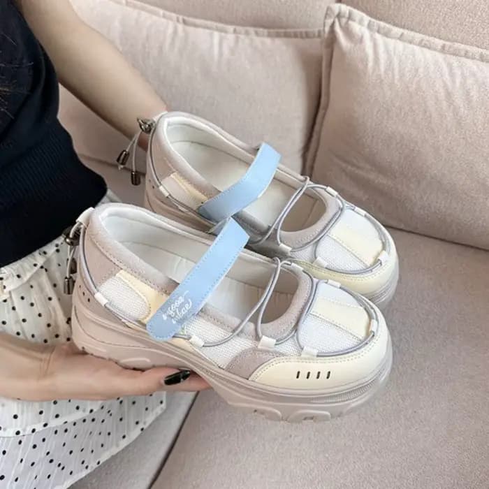 Nouvelles sandales d'été confortables pour femmes, style Mary Jane à talon épais, rehaussantes, décontractées, polyvalentes, à enfiler