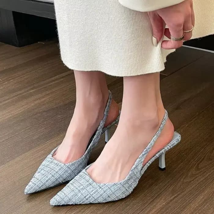 Marque de mode qui a conçu des talons compensés en tricot pour femmes, des chaussures de soirée à bo