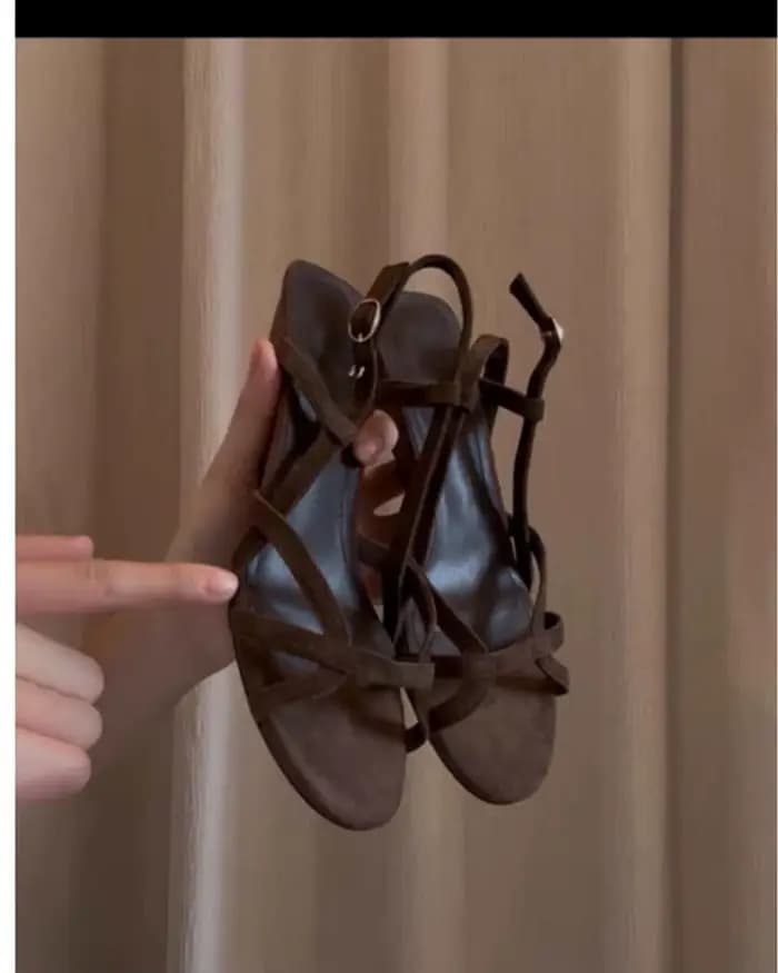 Sandales pour femmes nouveau à la mode décontracté confort bout pointu graphiques géométriques talon