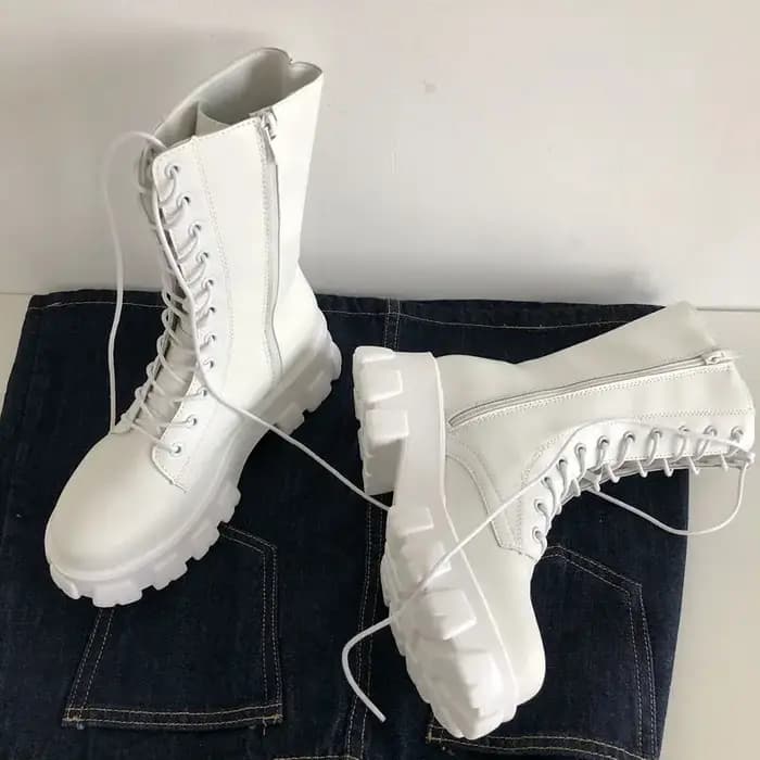 Nouveau mi-mollet bottes femmes automne hiver mode à lacets dames Chelsea fermeture éclair Botas Mujer