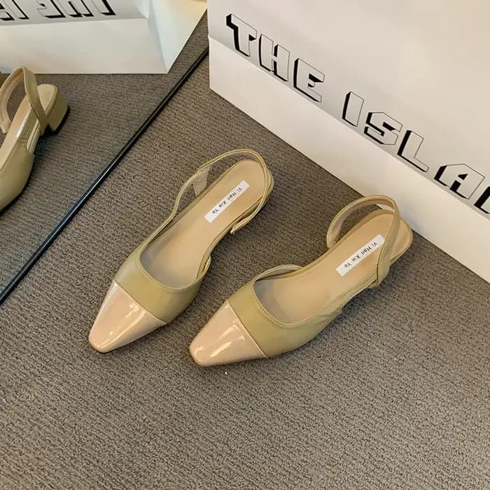 Été couverture orteil sans lacet femmes sandales concis talon épais Singbacks Mules chaussures femme élégante robe de soirée Sandalias