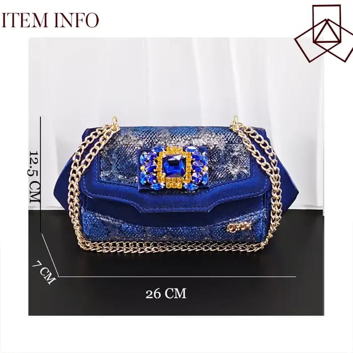 Ensemble Chaussures et Sac de Luxe Italien 2026 pour Femme, à Talons Hauts et Bout Ouvert, Bleu Roya