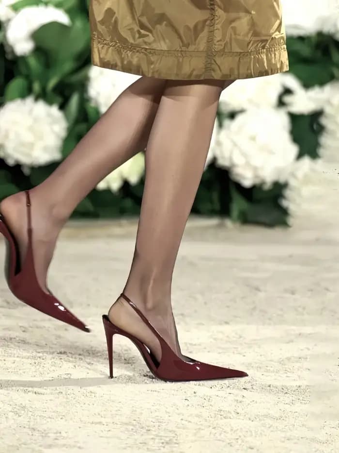 Sandales creuses simples à dos pointu pour femmes