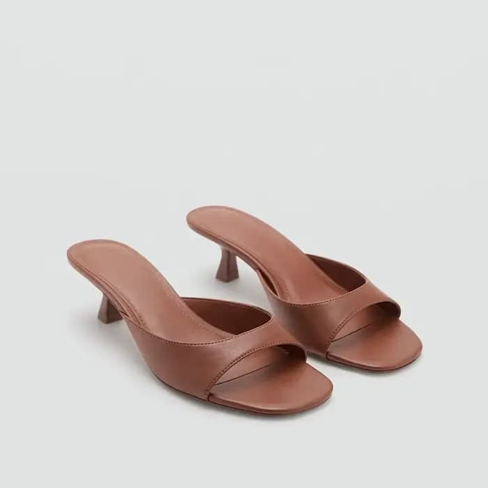 Sandales mules confortables à talon chaton pour femme
