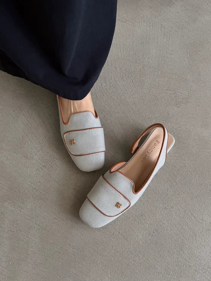Mules élégantes à bride arrière pour femme, escarpins minimalistes à bout carré et talon bas, chaussures de travail mates à enfiler style français, plates décontractées pour le bureau et les trajets q