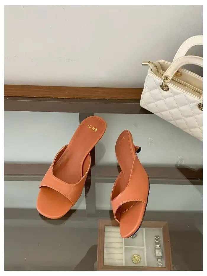 Sandales Femme 2026 Nouvelles Tongs d'Été à Talons Fins et Bas