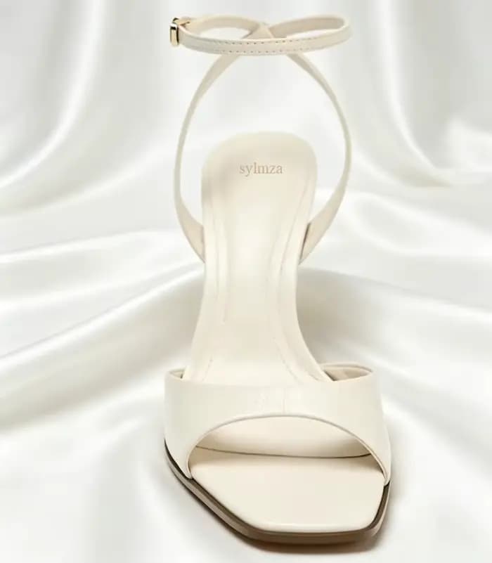 Élégant bride à la cheville talons hauts dames bout carré mode robe de soirée chaussures bureau creux Sexy marque de créateur sandales femmes pompes