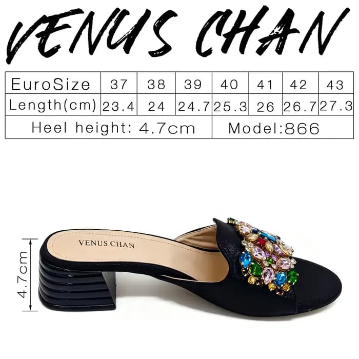 Escarpins noirs pour femmes 2026 - Design italien avec accents en strass pour mariages et soirées élégants - Grandes tailles disponibles