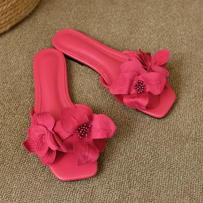 Pantoufles Mule à fleurs éternelles pour femmes
