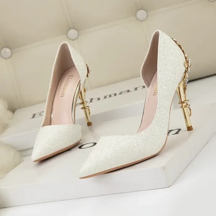 Chaussures de Mariage de Luxe à Talons Hauts et Fins pour Femme, Escarpins en Strass, de Soirée, Nouvelle Collection Printemps-Automne
