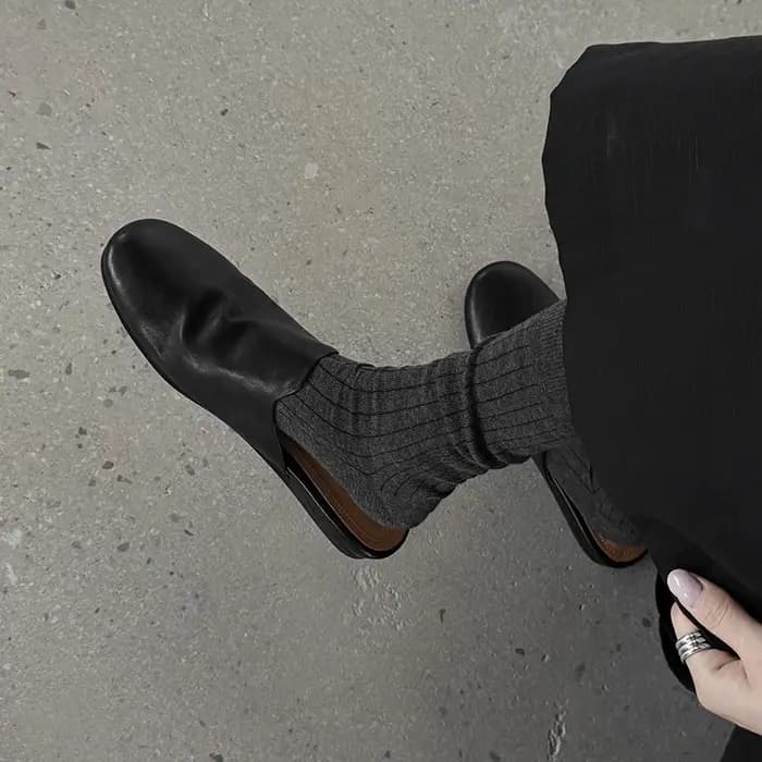 Mules d'été en cuir véritable pour femmes