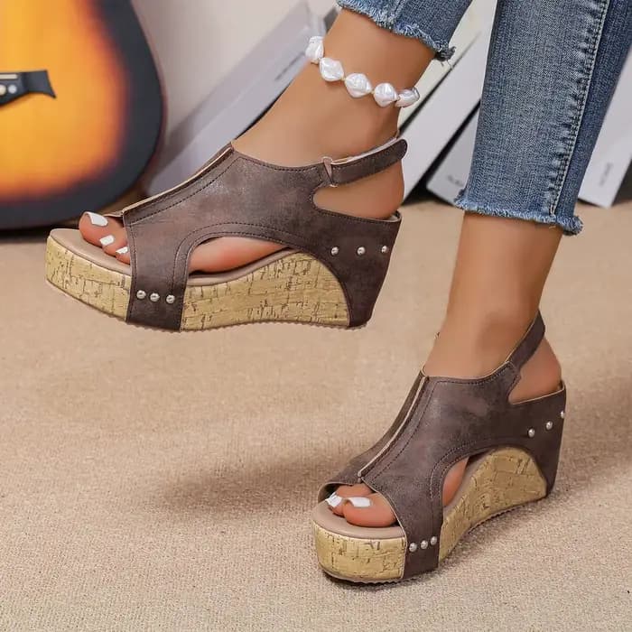 Sandales d'été à l'offre elles compensées pour femmes