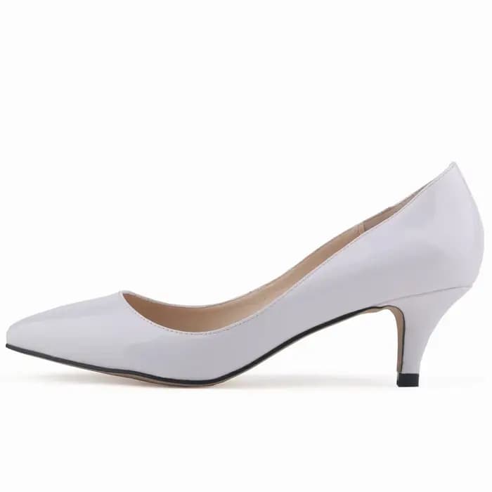 Femmes pompes classique Sexy bout pointu 5 cm bas Med chaton talons hauts chaussures printemps marque Design robe chaussures de mariage grande taille 35-42