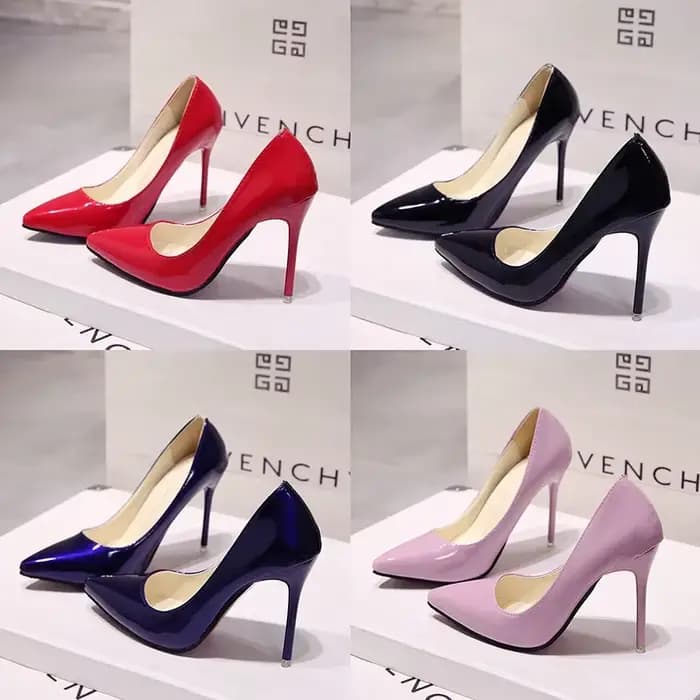 Escarpins à Talons Hauts en Cuir Verni pour Femme, Chaussures de Mariage à Talons Fins, Sexy, Pointues, Taille 44, Nouvelle Collection