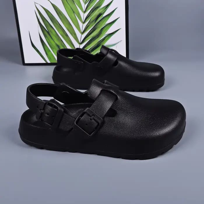 Chaussures de créateur pour femmes, talons à plateforme, boucle réglable, chaussures de Chef légères et imperméables, sabots mules noirs, décontractées et confortables