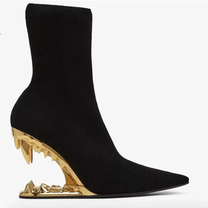Nouvelles bottines noires à bout pointu pour femme